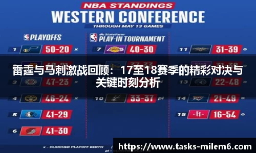 雷霆与马刺激战回顾：17至18赛季的精彩对决与关键时刻分析